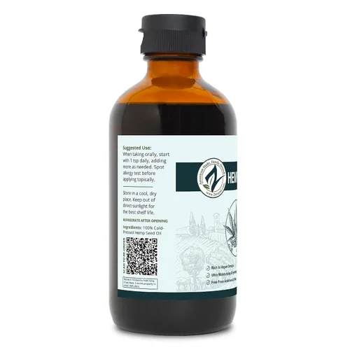 Vista 9 de Aceite de cáñamo, antiinflamatorio, alivio del dolor, 100 % puro, prensado en frío, Omegas Vegano de alta calidad 3 y 6, sin rellenos ni aditivos