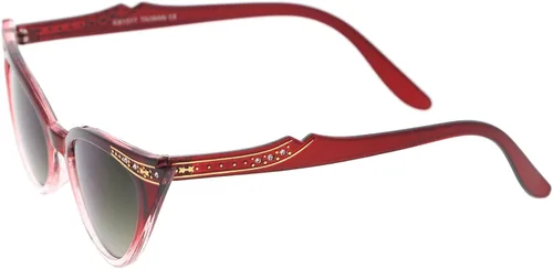 Vista 4 de zeroUV Gafas de sol vintage de los años 50 para mujer, con diseño UV400, adornadas con diamantes de imitación, Pinup Girl y accesorios Rockabilly