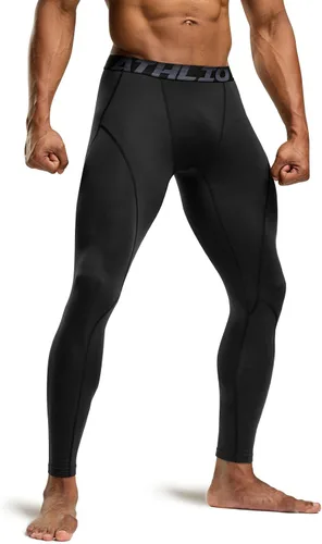 Vista 2 de ATHLIO Men's Thermal Compression Pants, Athletic Running Tights & Sports Leggings, Wintergear Base Layer Bottoms