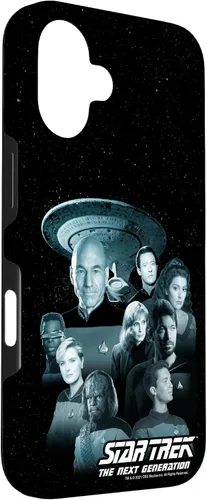 Vista 3 de iPhone 16 Star Trek : The Next Generation Silver Screen Group Poster Case