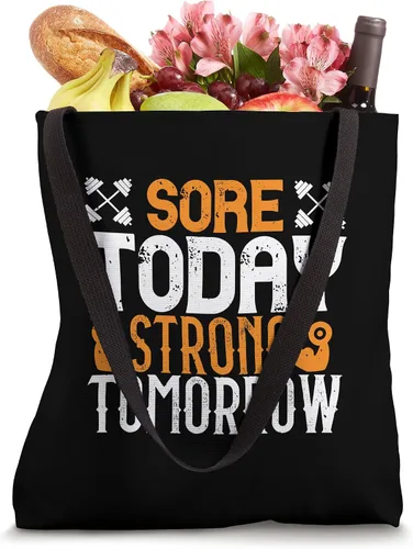 Vista 4 de Sore Today, Strong Tomorrow - Funny Gym Trainers Tote Bag