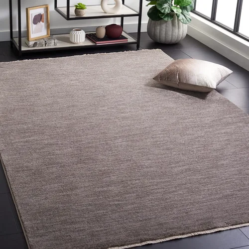 Vista 9 de SAFAVIEH Lasa Collection - Alfombra de área de 9 x 12 pies, color gris, diseño de flecos sólidos, no desprende pelusa y de fácil cuidado, ideal
