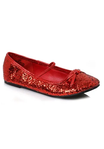 Vista 2 de Zapatos Ballet Plano con Brillo Rojo Rubí para Niñas Multicolor