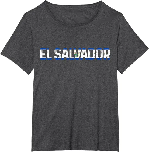 Vista 19 de Camiseta Vintage Pride con bandera salvadoreña de El Salvador, Negro