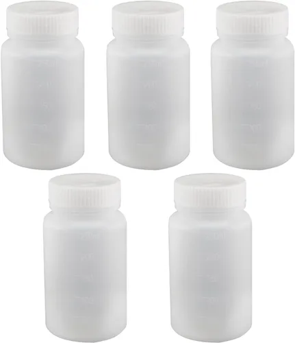 Vista 12 de Bettomshin 1 botella de plástico PE de 3.4 fl oz (grado alimenticio), botella de reactivo de laboratorio de boca ancha, recipiente de almacenamiento