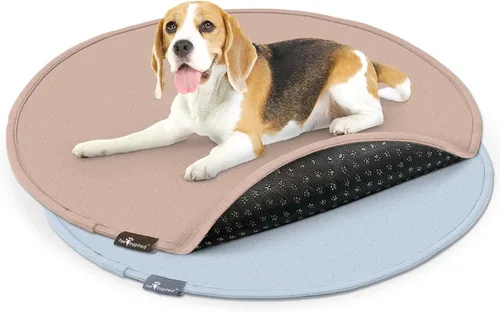 Vista 10 de Paw Inspired Almohadillas Redondas Lavables para Orina de Perros (Paquete de 2), Almohadillas Reutilizables para Cachorros, Almohadillas
