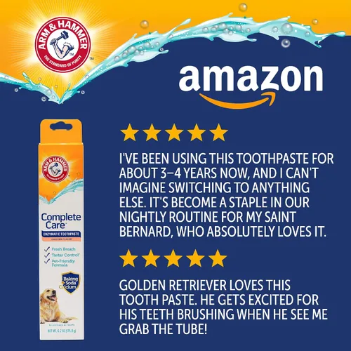 Vista 9 de Arm & Hammer Complete Care Pasta dental enzimática para perros, sabor a pollo, pasta dental enzimática para perros, bicarbonato de sodio + fórmula