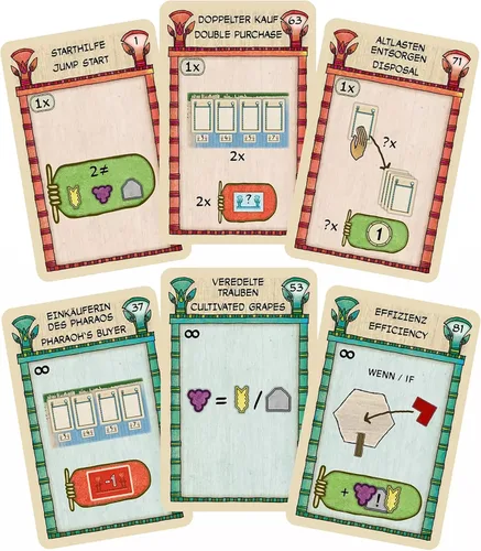 Vista 5 de Rio Grande Games Faiyum Privileges - Juego de cartas de estrategia de expansión, 1-5 jugadores, a partir de 14 años