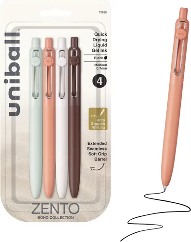 Vista 11 de Uniball™ Zento - Bolígrafos de gel, tinta negra, punta media de 0.03 in Bohemio