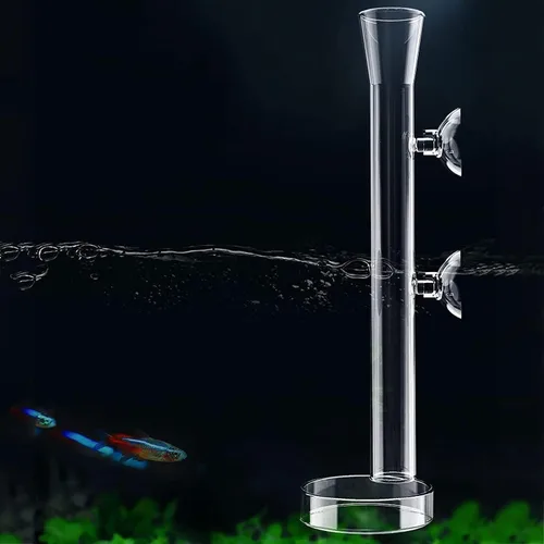 Vista 2 de Mipukbay Juego de comedero de vidrio para acuario, tubo y plato de alimentación de camarones de 9.8 pulgadas para peces, camarones y mascotas