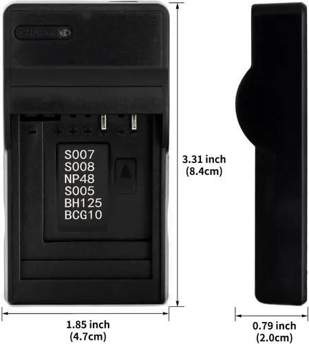 Vista 3 de Norifon Cargador USB CGA-S008A para Panasonic DMC-FS20, DMC-FS5, HM-TA1, SDR-S26, Lumix DMC-FS3, DMC-FX30, DMC-FX33, DMC-FX35, DMC-FX36, DMC-FX37