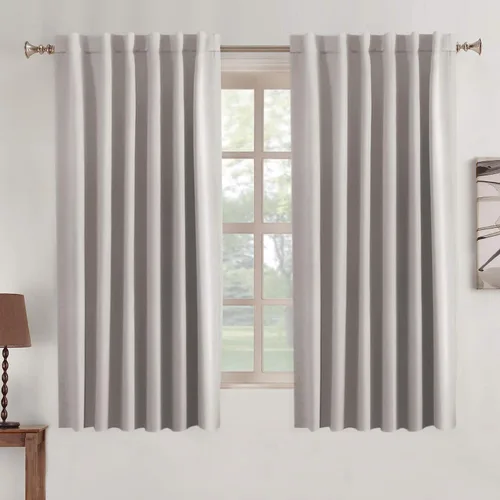 Vista 117 de Turquoize Cortinas Opacas con Aislamiento Térmico Paneles de Tratamiento de Ventanas con Bolsillo para Barra Paneles de Ventana para Ventanas