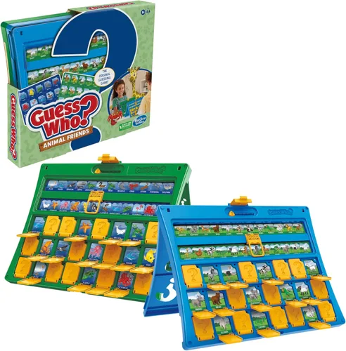 Vista 7 de Hasbro Gaming Adivina Quién? Juego de Amigos Animales 2 Hojas de Animales Doble Cara Juegos de Mesa para 2 Jugadores para Niños Regalos