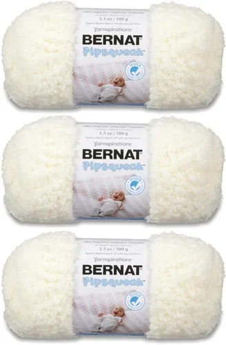 Vista 5 de Bernat Pipsqueak - Hilo para bebé, paquete de 3 unidades de 3.5 onzas (3.53 oz/3.5 onzas), poliéster, 5 voluminosos, 101 yardas, tejido/ganchillo