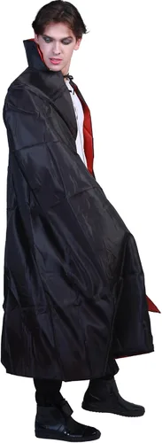 Vista 3 de EraSpooky Capa de vampiro de Halloween para adultos, Negro