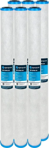 Vista 26 de SpiroPure SP-CBR2-5 Cartucho de filtro de agua de bloque de carbono con carcasa de coco certificado NSF de 5x2.5 0.5 micrones CBC-5 155169-43