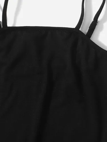 Vista 5 de Romwe Vestido ajustado de 2 piezas para niña sin mangas con chaqueta corta