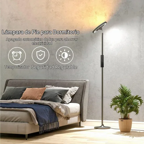 Vista 5 de Keepsmile Lámpara de pie de iluminación doble cara LED con aplicación inteligente 36W/2600LM lámpara de pie alta brillante RGB lámpara de pie