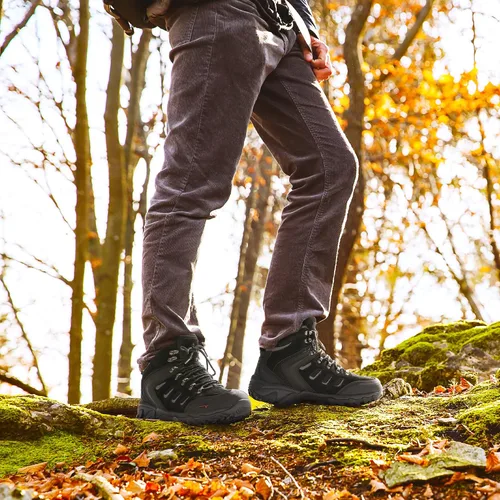 Vista 5 de NORTIV 8 Botas de senderismo impermeables para hombre, botas de senderismo de invierno para exteriores