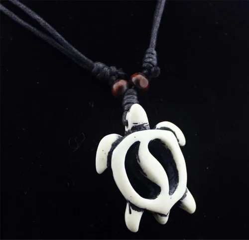Vista 4 de Collar Yin Yang para parejas, collar de resina de tortuga marina de Tai Chi, mejores amigos, mejor amiga, collar de amistad para 2 mujeres