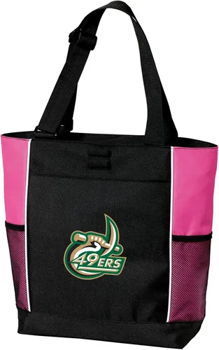 Vista 6 de Broad Bay Official UNC Charlotte Tote Bags Zippered Carryall 49ers Logo, 600D Canvas, Adjustable Handles, Front Pocket, Side Mesh Pockets, Work