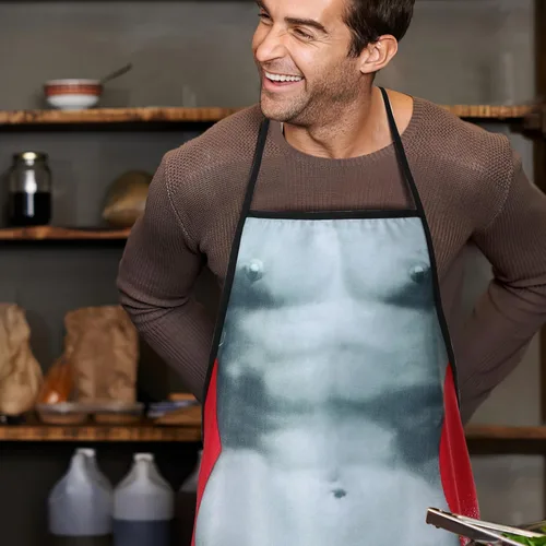 Vista 9 de Cabilock Delantal de cocina novedoso para hombre, divertido delantal de estatua de David para adultos para asar a la parrilla, hornear, cocina
