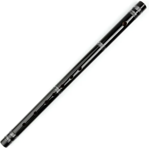 Vista 2 de Flauta Shinobue japonesa de 7/8 Hon, flauta de bambú hecha a mano, instrumento musical (Negro 7Hon)