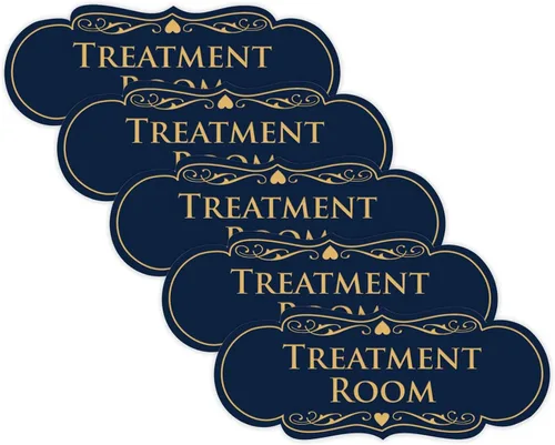 Vista 49 de Signs ByLITA Señal de sala de tratamiento de diseñador (negro) - Pequeño