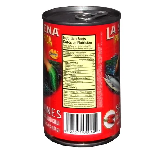 Vista 2 de La Sirena Sardinas Pica Pica 15 oz