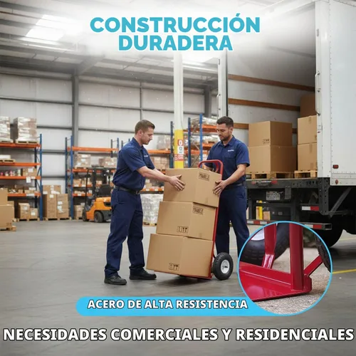Vista 5 de SIMPLI-MAGIC Carretilla de Mano Neumática de Acero, 500 LBS – Carretilla Convertible de Servicio Pesado con Ruedas de 10" – Movimiento Estable