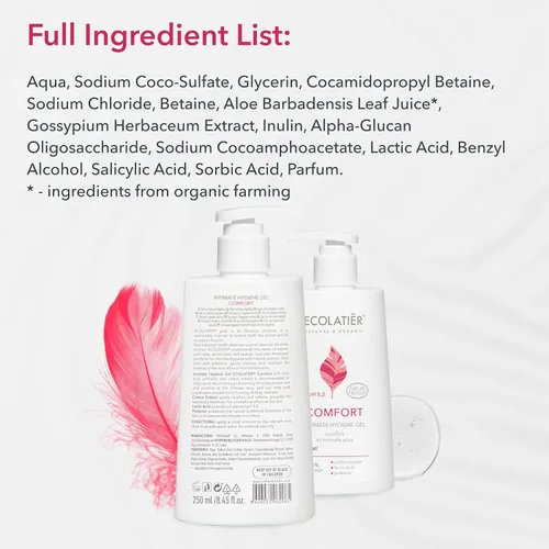 Vista 7 de Comodidad de lavado femenino con extracto de algodón, 98.5% natural, vegano, pH 5.2 lavado femenino equilibrado para mujeres, lavado íntimo diario