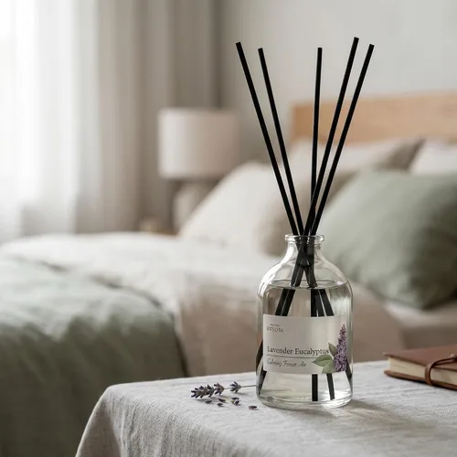 Vista 6 de Juego de Difusor de Aromas con Varillas, Difusor Aromático con Varillas para Fragancias del Hogar, Difusor de Aromas para Decoración de Estanteria