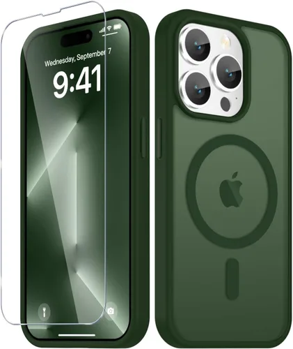 Vista 1610 de Funda para Google Pixel 10 Pro XL, cubierta magnética mate, color negro Fit for MagSafe, Screen Protector included, Shockproof Military Grade