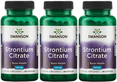 Vista 5 de Swanson Citrato de estroncio 340 mg 60 cápsulas (paquete de 2)