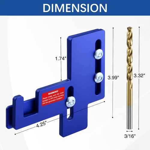 Vista 2 de LATING Generador de enclavamiento para Siemens o Murray 150 o 200 A mp Paneles con 7/8 a 1 1/4 pulgadas espaciado, azul