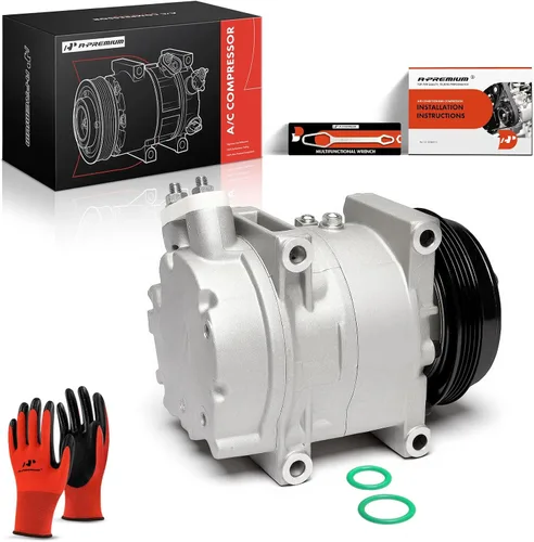 Vista 10 de Compresor de aire acondicionado A-Premium con embrague Compatible con Nissan Pathfinder LE SE 3.5L 2002-2004, Infiniti QX4 3.5L 2001-2003