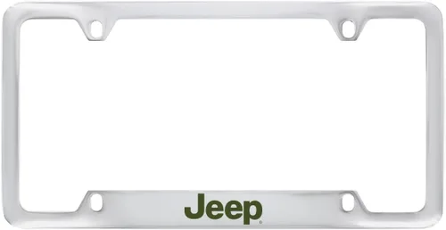 Vista 14 de Jeep Marco para matrícula con estampado UV en rosa Tuscadero y plástico negro plateado