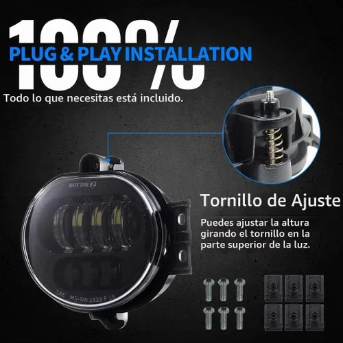 Vista 3 de Z-OFFROAD Conjunto de luz antiniebla LED aprobada por DOT compatible con Dodge Ram 1500 2002 2003 2004 2005 2006 2007 2008 Dodge Ram 2500/3500