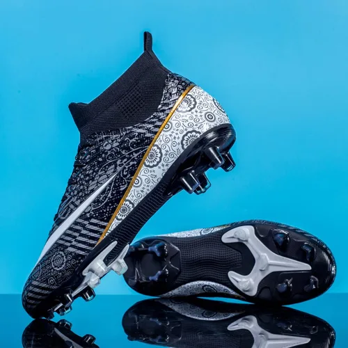 Vista 5 de Zapatos de fútbol para hombre, zapatos de fútbol de tierra firme, para adultos, atléticos para exterioresinteriores, profesionales de fútbol sala