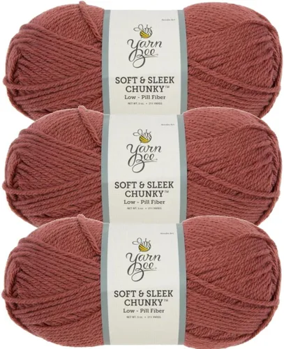 Vista 25 de Yarn Bee 5 – Hilo acrílico voluminoso para ganchillo y tejer – Madeja suave, 193 metros – Negro