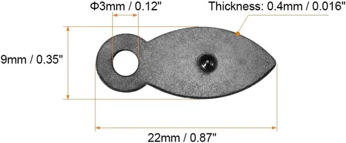 Vista 2 de uxcell Botón de giro de marco, 7/8 pulgadas de metal plano con tornillos para colgar imágenes, fotos, dibujos y carteles, 50 piezas (negro)