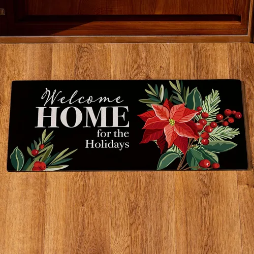Vista 15 de Evergreen Flag Alfombrilla de interruptor navideño de sassafras de 22" x 10", tapete intercambiable para puerta delantera exterior, entrada