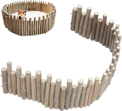 Vista 11 de Juguetes de hámster, flexible de madera para hámster, valla de puerta, juguetes para masticar, decoración de pie para escalada de jerbo, chinchilla