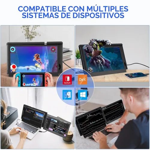 Vista 6 de [Usado] Extensor de pantalla para portátil 13.3" FHD 1080P IPS Extensor