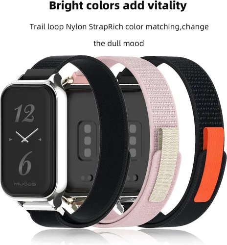 Vista 9 de Correa de repuesto de nailon para reloj, accesorios de pulsera inteligente para Amazfit 7 Fit Band