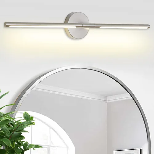 Vista 12 de Lámparas doradas para baño sobre espejo de 24 pulgadas, 18W 360° Giratorias Regulables 4000K Lámpara de Tocador LED de Latón, Luces de Tocador