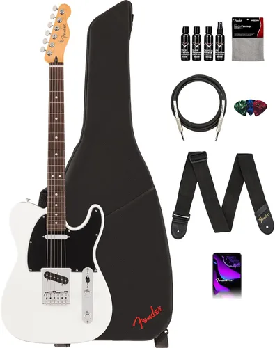 Vista 31 de Fender Player II Modified Telecaster - Paquete de ráfaga de 3 tonos con estuche, correa, cable, juego de púas de 3 piezas y kit de limpieza