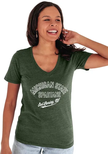 Vista 22 de Blue 84 NCAA - Camiseta de triple mezcla para mujer