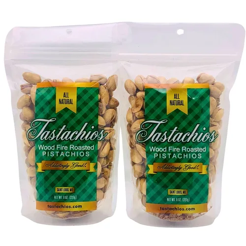 Vista 10 de Tastachios Wood Fire Roasted Pistachios - Bolsa de 2 libras, sabor original, sin gluten, proteína a base de plantas, sin OMG, apta para dieta