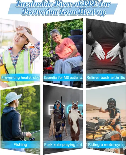 Vista 7 de Chaleco de enfriamiento para hombres y mujeres MS Motociclismo Cuerpo Cool Chaleco Reflectante PVA Agua Evaporativo Hielo frío Chaleco para montar